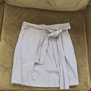 J. Crew Skirt Gray blue and white strips Size 00